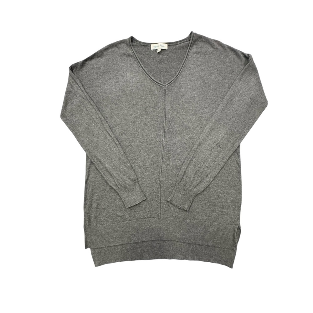 Grace & Lace Cashmere Blend Sweater in Charcoal - Picture 2 of 7